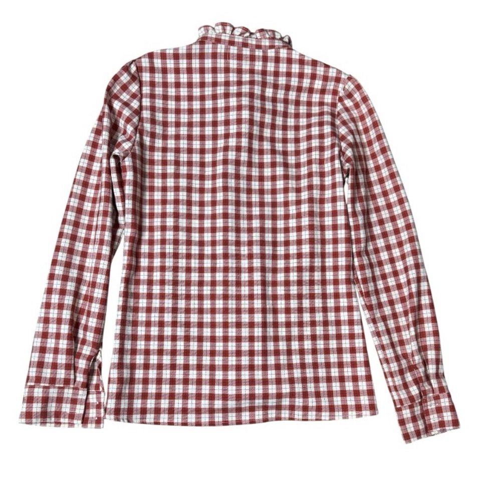 Kiel James Patrick Check Ruffle Shirt size XS - Picture 2 of 8
